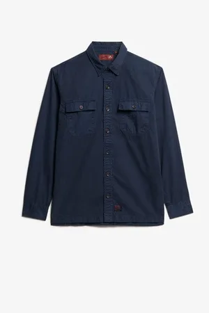 Superdry Military Langærmet 100% Økologisk Bomuld SkjorterStor