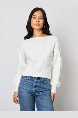 Threadbare Slash Neck Cable Knit Jumper36