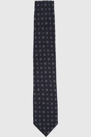 Reiss Anzio Silk Blend Foulard Medallion Print TieEN