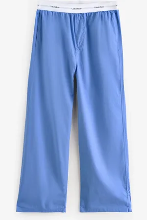 Calvin Klein Cotton Poplin Pyjama Trousers With Logo Waistbandmedium