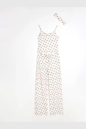 River Island Cherry Print Pyjama SetL