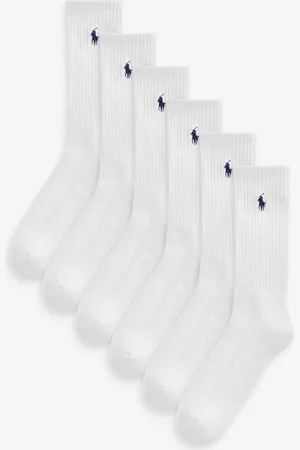 Ralph Lauren Cotton Crew 6-Pack SocksEn
