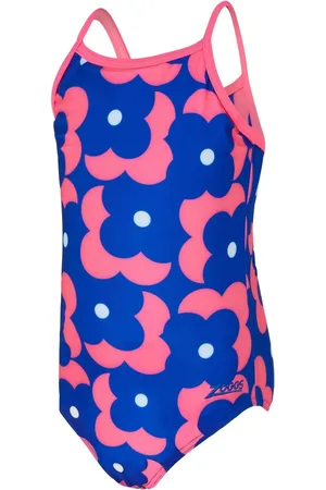 Zoggs Girls Pink Tex Back Swimsuit98104cm