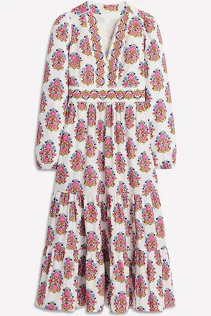 Boden 100% Cotton Violet Cotton Midi Dress42