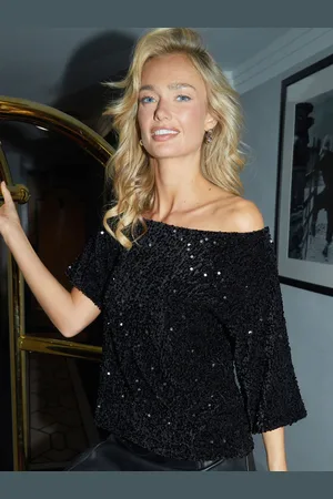 Threadbare Sequin Velour Drop Shoulder Top40