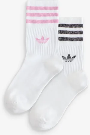 adidas Originals Mid Cut Glitter Crew Sokker 2 PakkeUK 11 - 12.5