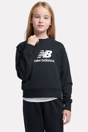 New Balance Kids Fransk frotté Stacked Logo Crew Sweatshirt166168cm