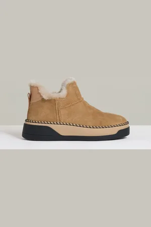 Reiss Sylvie Shearling-Lined Suede Ankle Boots