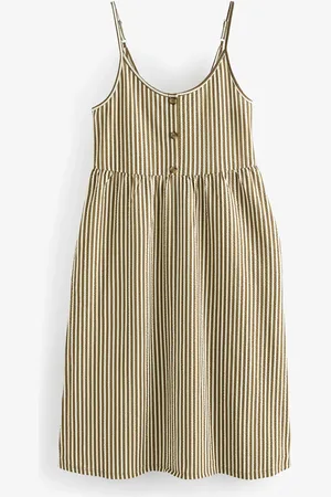 Next Button Down 100% Bomuld Cami Summer Kjole42 Høj
