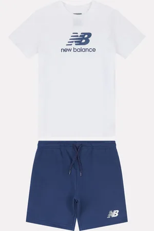 New Balance Boys Stacked Logo 100% Cotton T-Shirt and Shorts Set10 - 11 år (140 - 146cm)