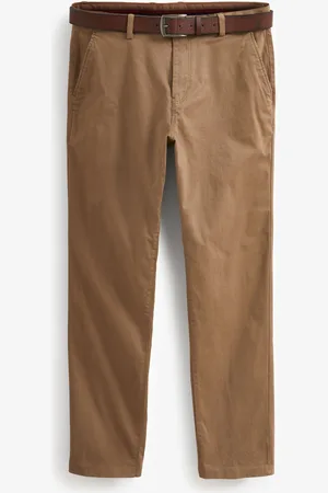 Next Soft Touch Chinobukser med bælte32B x 33L (UK 32 L)