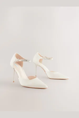 Next Forever Comfort Wedding Point Toe Jewel Ankle Strap Bridal Heelseu375