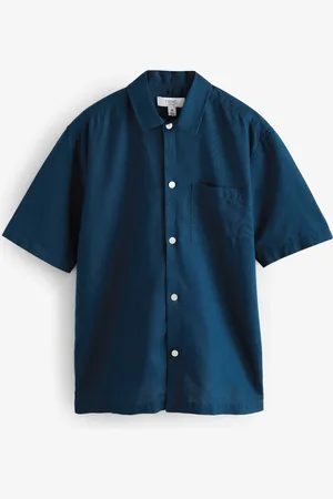 Next Cotton Linen Blend Short Sleeve ShirtXL