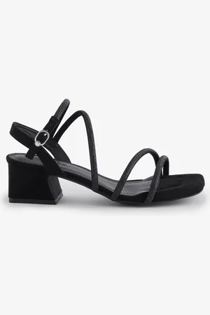 Simply Be Bred pasform Low Block hæle Diamante Strap Detail Sandaler