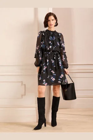 Love & Roses Ruffle Belted Mini Dress34