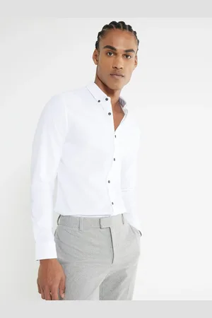 River Island Muscle Fit Textured Shirtlarge