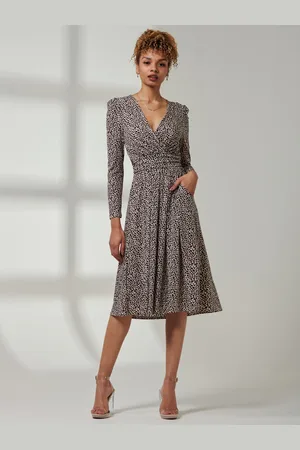 Jolie Moi Rafella Long Sleeve Midi Dress36