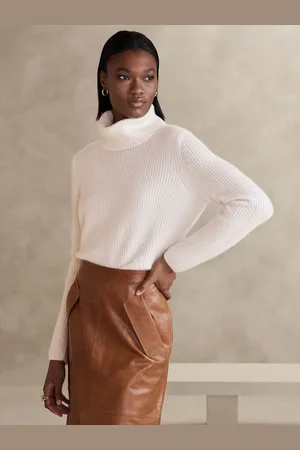 Banana Republic Chiara Cashmere Turtleneck TrøjeL