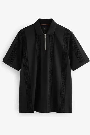 Next Flocked Quarter Zip 100% Bomuld Polo-skjorterXXL