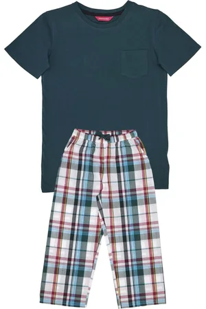 Cyberjammies Minijammies Check Bottoms and Long Sleerve Slouch Top Pyjama Set116122cm