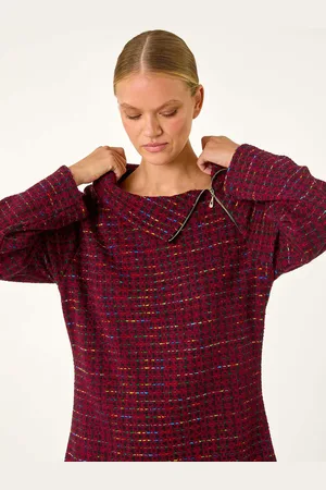 Roman Abstrakt Side Split Zip Toplarge
