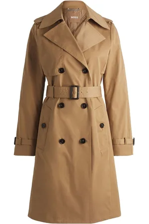 HUGO BOSS Double Breasted Belted Trench Coat38
