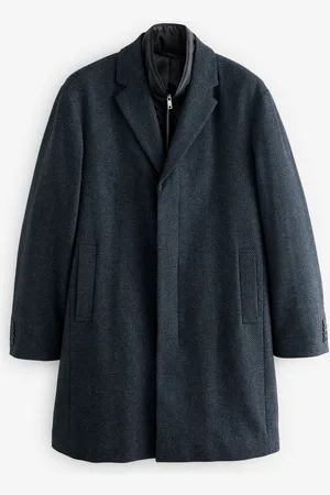 Next Wool Blend Mock Gilet Smart Epsom OvercoatXL Reg