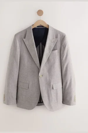 Next Hør Blend Texture Jakkesæt Jakke36r