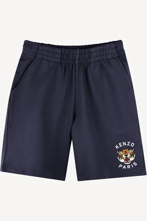 Kenzo Blue Small Tiger Logo Bermuda 100% Cotton Shorts140146cm