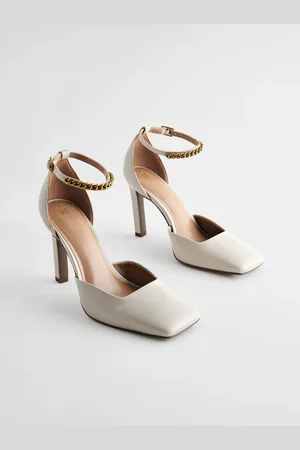 Next Forever Comfort Square Toe Chain Ankle Strap Heels