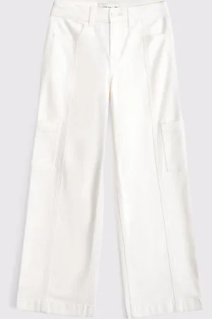 Abercrombie & Fitch JAN2 HR Black Wide Leg Joggers7 - 8 år (122 - 128cm)