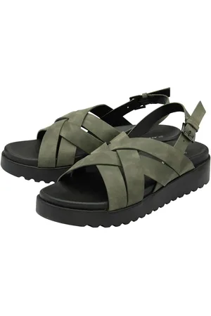 Dunlop Ladies Cross-Over Flatform Sandals