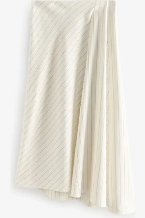 Next Striped Asymmetric Midi Skirt with Linen42høj