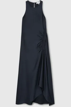 Reiss Anessa Satin Shirred Midi Dress38