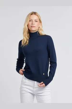 U.S. Polo Assn. U. S. Polo Assn Womens Roll Neck Fine Knit JumperL