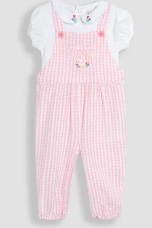 JoJo Maman Bébé 2-Piece Embroidered Dungarees & Body Set7480cm