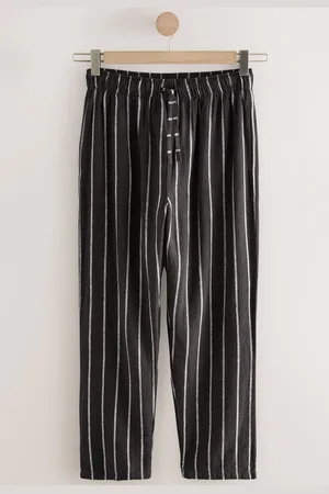 Next Striped Linen Blend Woven Pyjamas Bottomsxsmall