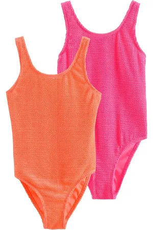 Lipsy London 2 Pack Scoopneck teksturerede badedragter (5-16år)134140cm