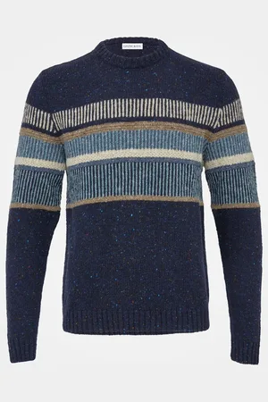 CELTIC & CO. Mens Blue Statement Donegal JumperM