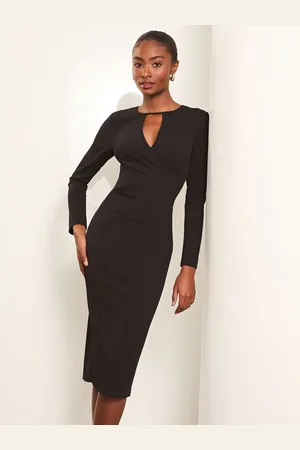 Lipsy London Keyhole Cross Front Langærmet Bodycon Kjole46