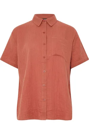 Long Tall Sally Cheesecloth Short Sleeve 100% Cotton Shirt40høj