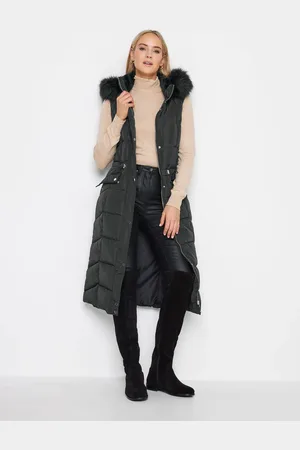 Long Tall Sally Faux Fur Trim Midi Gilet42 Høj