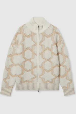 Reiss LES 100 CIEL Les 100 Ciels Cashmere-Blend Bouclé JacketM