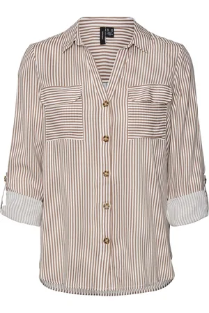 VERO MODA Button Up 100% Cotton Stripe Shirt36
