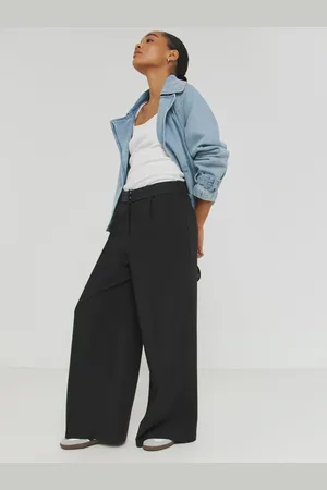 Simply Be Contrast Waistband Tailored Trousers42
