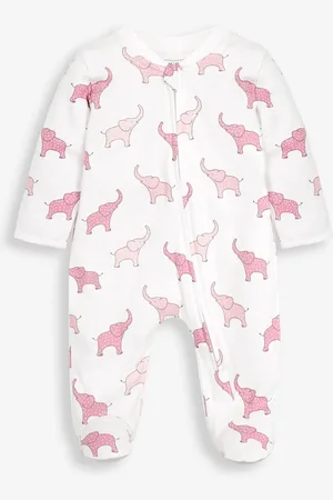 JoJo Maman Bébé Print Zip Cotton Baby Sleepsuit3 - 6 måneder (62 - 68cm)