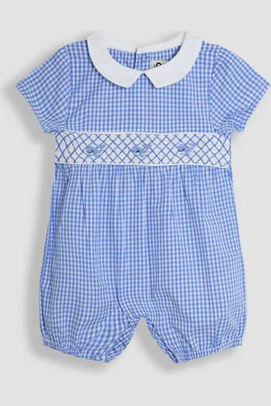 JoJo Maman Bébé Embroidered Smock Romper6268cm