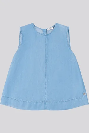 U.S. Polo Assn. U. S. Polo Assn Womens Chambray Swing Vestxlarge