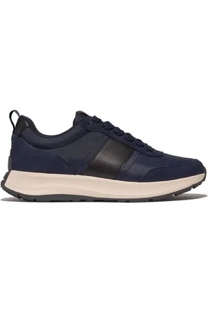 FitFlop Mens F-Mode Flow Fabric Suede Leather Trainers