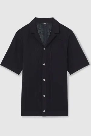Reiss Kipling Textured-Knit Short-Sleeve ShirtStor